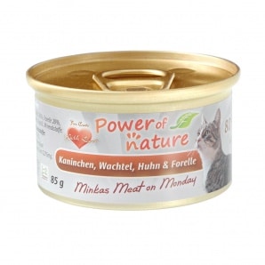 Power of Nature Kat Minka's Meat on Monday Konijn met Kwartel, Forel en Kip 85 gram